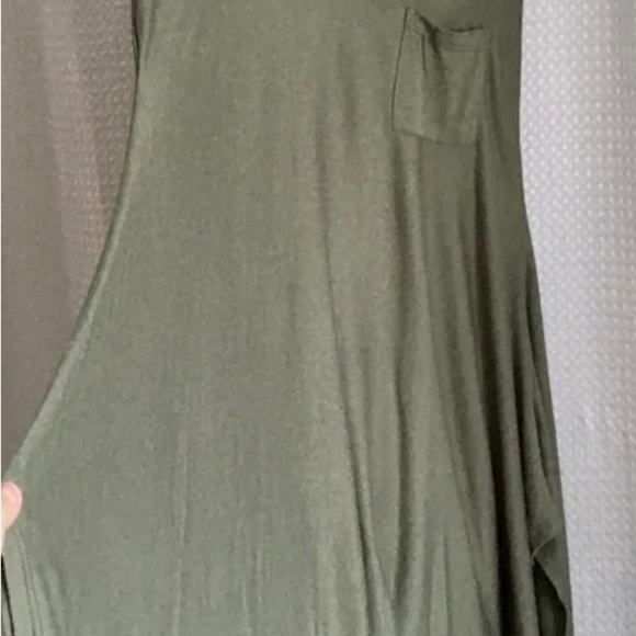 Khaki green summer dress/tunic - Picture 3 of 4